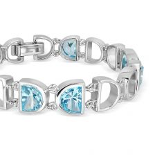 Blue Topaz Silver Bracelet - CB2311BT