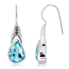 Blue Topaz Silver Hook Earrings - CE3172BT