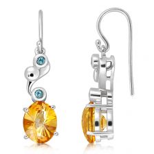 Citrine Silver Limited Hook Earrings - CE0671GC