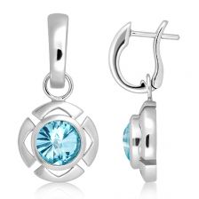 Blue Topaz Silver Limited Cleo Earrings - CE0861BT