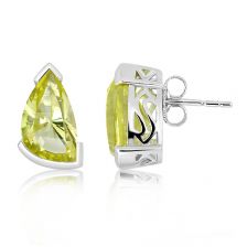 Lemon Citrine Silver Stud Earrings - CE0971GG