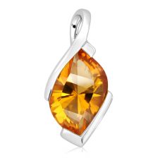 Citrine Silver Pendant - CP0021GC