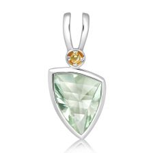 Green Prasiolite Silver Pendant - CP2271GP