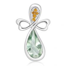 Green PrasioSilver  Pendant  - CP3741GP