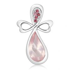 Rose Quartz Silver Pendant - CP3741RS