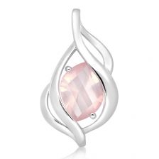 Rose Quartz Silver Pendant - CP4841RS