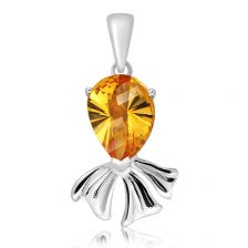 Citrine Silver Pendant - CP4981GC