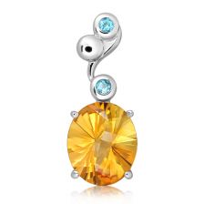 Citrine Silver Limited Pendant - CP0671GC