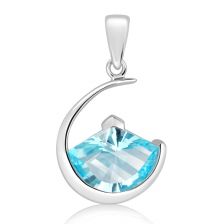 Blue Topaz Silver Pendant - CP6891BT