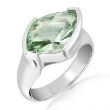 Green Prasiolite Silver Ring - CR0022GP