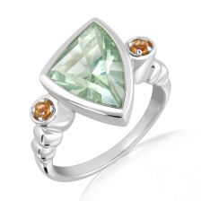 Green Prasiolite Silver Ring - CR2271GP