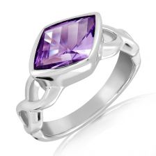 Amethyst Silver Ring - CR2331AM