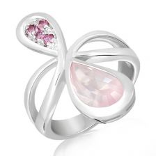 Rose Quartz Silver Ring - CR3741RS