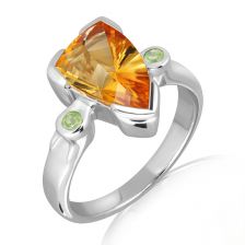 Citrine Silver Ring - CR0411GC