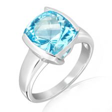 Blue Topaz Silver Ring - CR4722BT