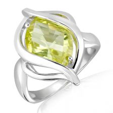 Lemon Citrine Silver Ring -CR4841GG