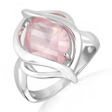 Rose Quartz Silver Ring - CR4841RS