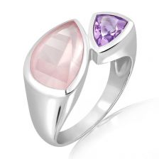 Rose Quartz Silver Ring - CR5141RS