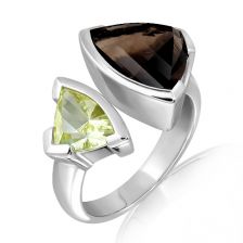 Smoky Quartz Silver Ring - CR0522SM