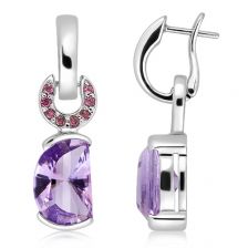 Amethyst Silver Cleo Earrings - PE0710AM