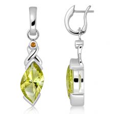 Lemon Citrine Silver Cleo Earrings - PE0718GG