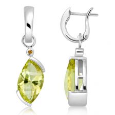 Lemon Citrine Silver Cleo Earrings - PE0739GG