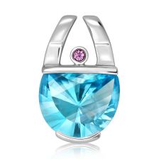 Blue Topaz Silver Pendant - PP1198BT