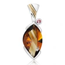 Cognac Quartz Silver Limited Pendant - PP1598CG