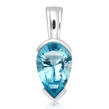 Blue Topaz Silver Pendant - PP1669BT