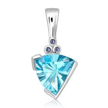 Blue Topaz Silver Pendant - PP2112BT