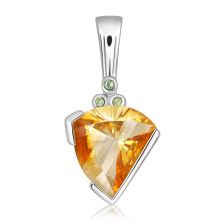 Citrine Silver Pendant - PP2112GC