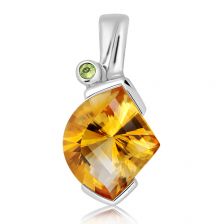 Citrine Silver Pendant - PP2116GC