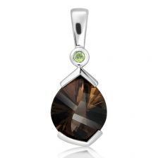 Smoky Quartz Silver Pendant - PP2221SM