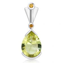 Lemon Citrine Silver Pendant - PP2517GG