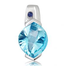 Blue Topaz Silver Pendant - PP2569BT