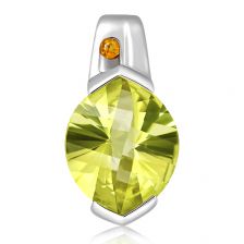 Lemon Citrine Silver Pendant - PP2569GG