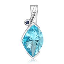 Blue Topaz Silver Pendant - PP2590BT