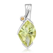 Lemon Citrine Silver Pendant - PP2590GG