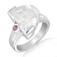 White Quartz Silver Ring - PR1889WQ