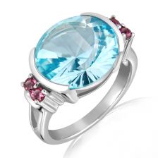 Blue Topaz Silver Ring - PR2094BT