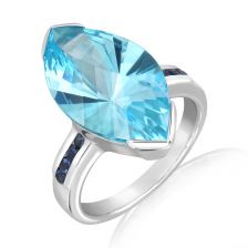 Blue Topaz Silver Ring - PR2105BT