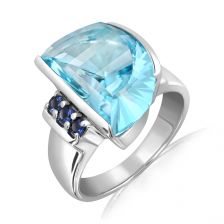 Blue Topaz Silver Ring - PR2155BT