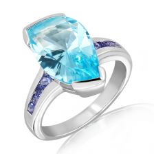 Blue Topaz Silver Ring - PR2603BT