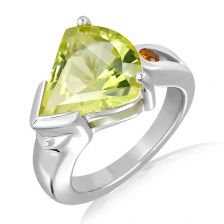 Lemon Citrine Silver Ring - PR2636GG