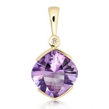 Amethyst 9K Yellow Gold Limited Pendant - GTP0132AM