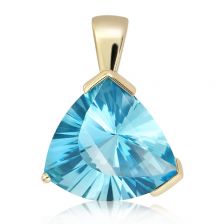 Blue Topaz 9K Yellow Gold Limited Pendant - GTP0147BT