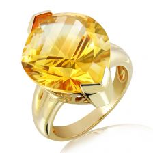 Golden Citrine 9K Yellow Gold Limited Ring - GTR0326GC