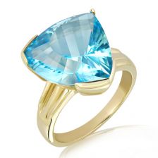 Blue Topaz 9K Yellow Gold Limited Ring - GTR0384BT