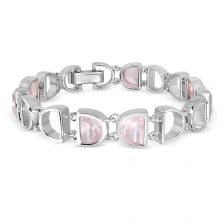 Rose Quartz Silver Bracelet - CB2311RS