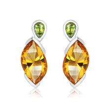 Citrine Silver Stud Earrings - CE0023GC